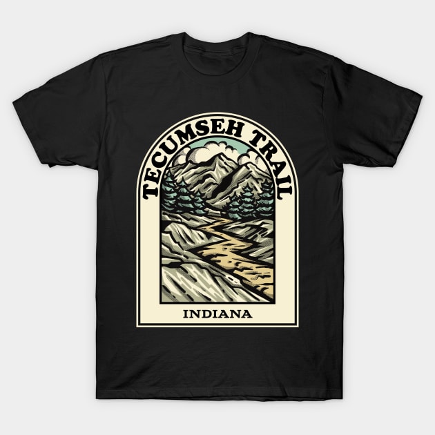 Tecumseh Trail Indiana hiking backpacking trail T-Shirt by HalpinDesign